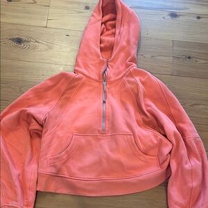 Coral Half-Zip Hoodie